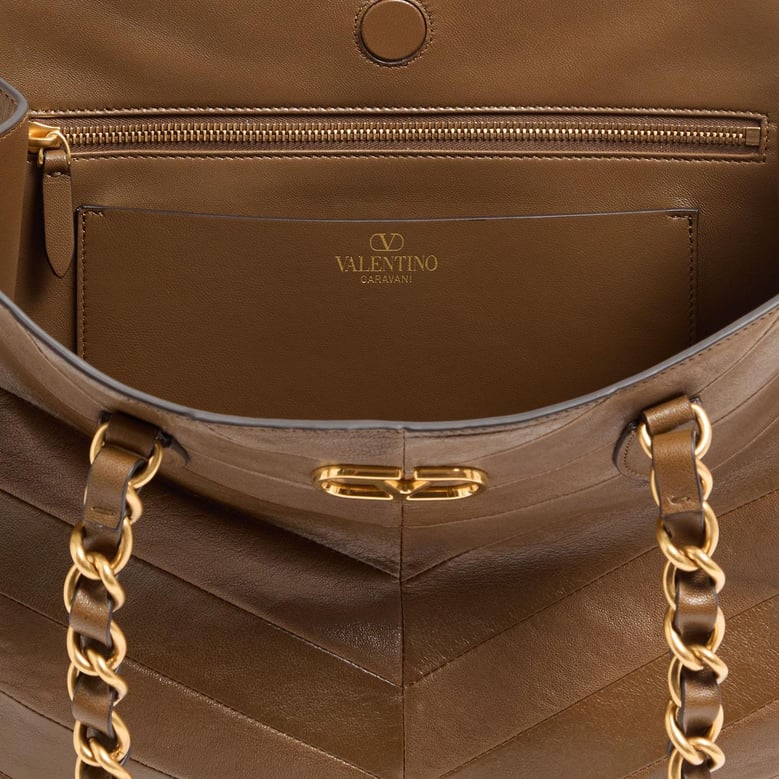 lasein leather bag with chevron pattern by Selfnex