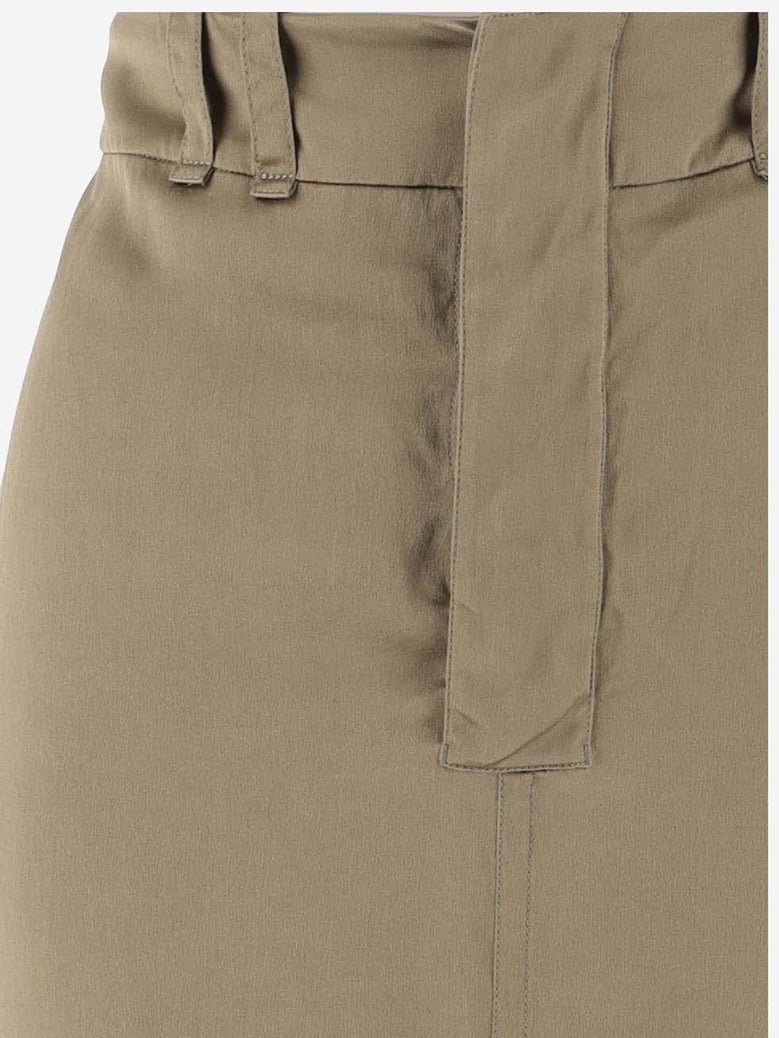 silk skirt beige by Selfnex