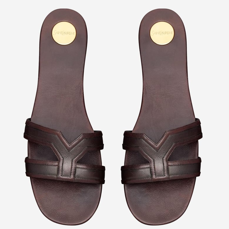 leather sandals brown by Selfnex