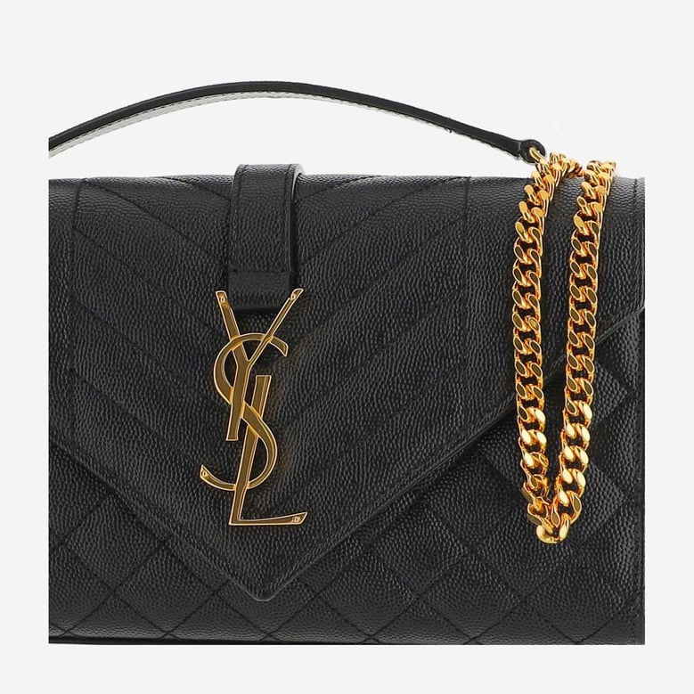 small leather monogram envelope bag by Selfnex