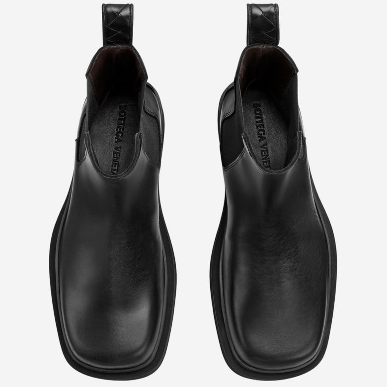 leather chelsea boots with intrecciato detail by Selfnex