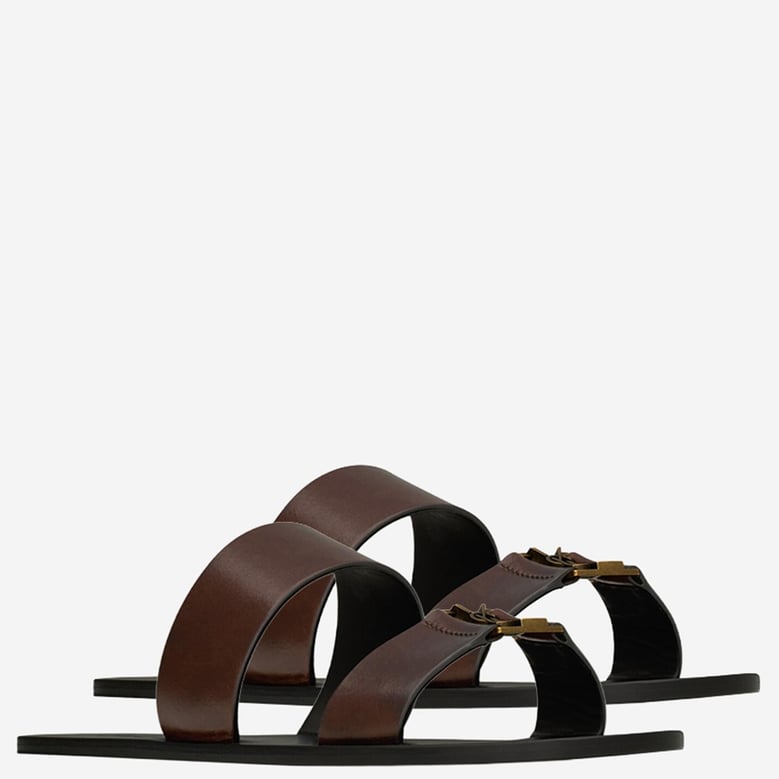 leather sandals brown by Selfnex