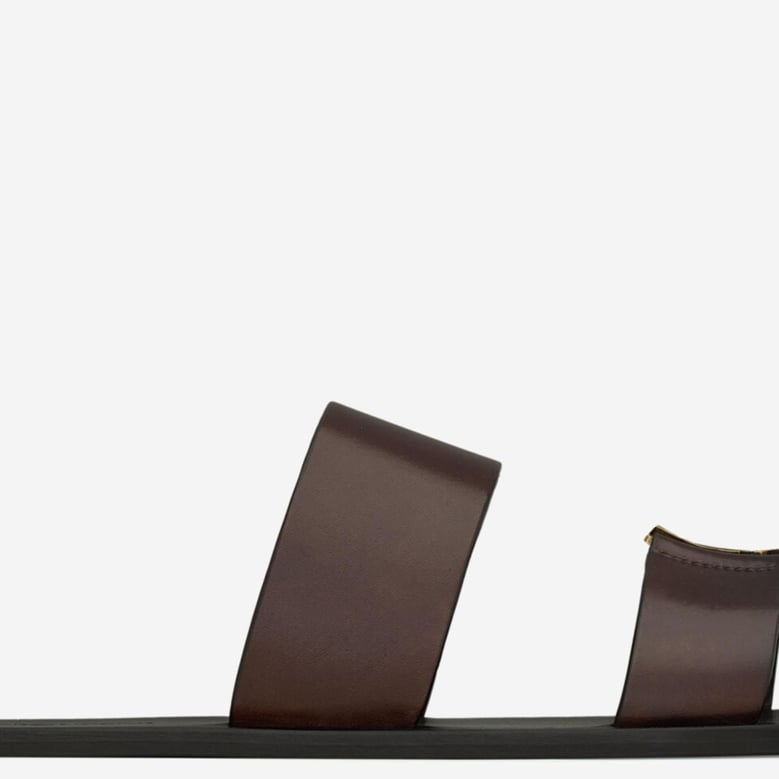 leather sandals brown by Selfnex