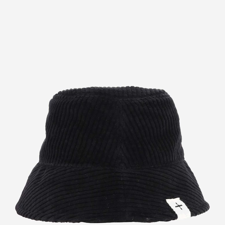 bucket hat cotton velvet black by Selfnex