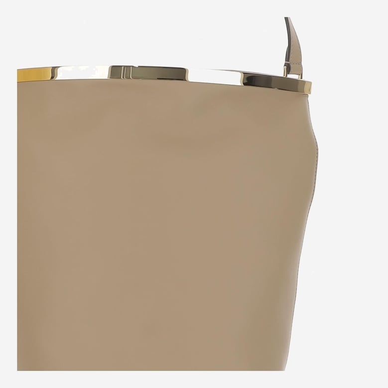 small leather bucket bag by Selfnex