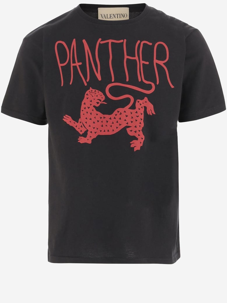 cotton t-shirt with panther print by Selfnex
