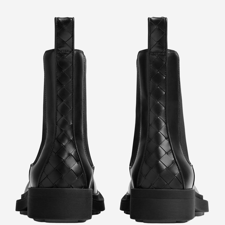 leather chelsea boots with intrecciato detail by Selfnex