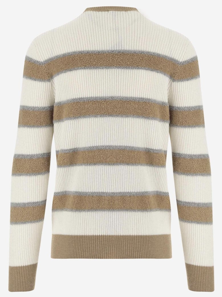 cashmere sweater with striped pattern by Selfnex