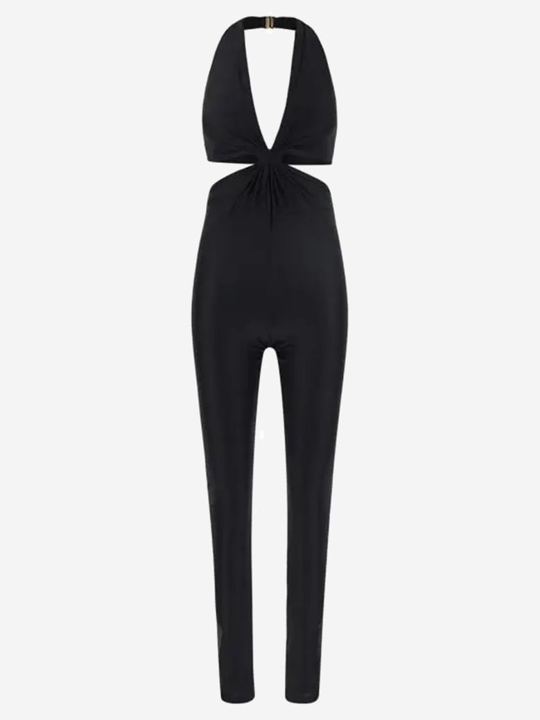 american neckline jumpsuit by Selfnex