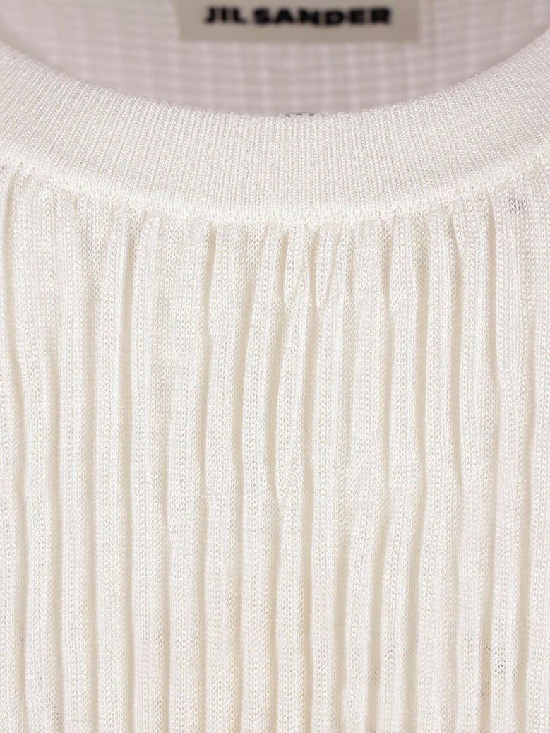 viscose blend t-shirt with ruffled sleeves by Selfnex