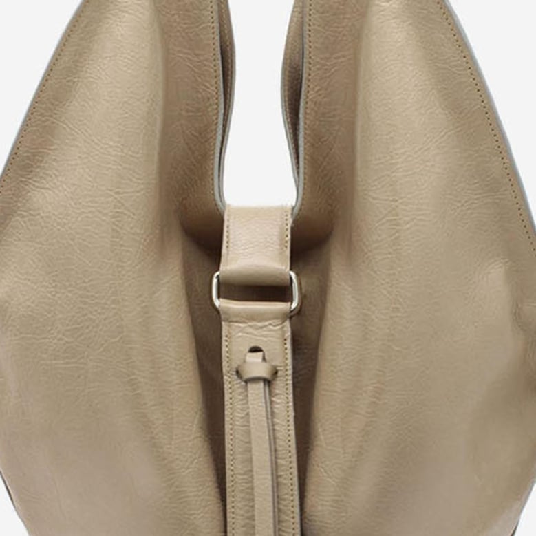 shoulder bag sunset embossed leather beige by Selfnex