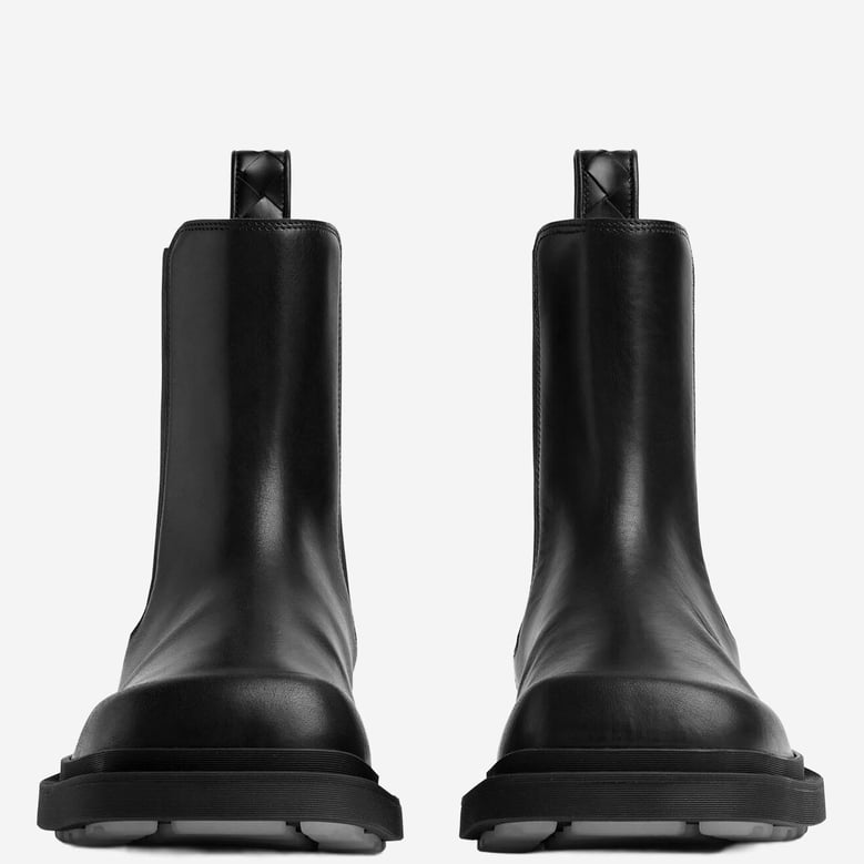 leather chelsea boots with intrecciato detail by Selfnex