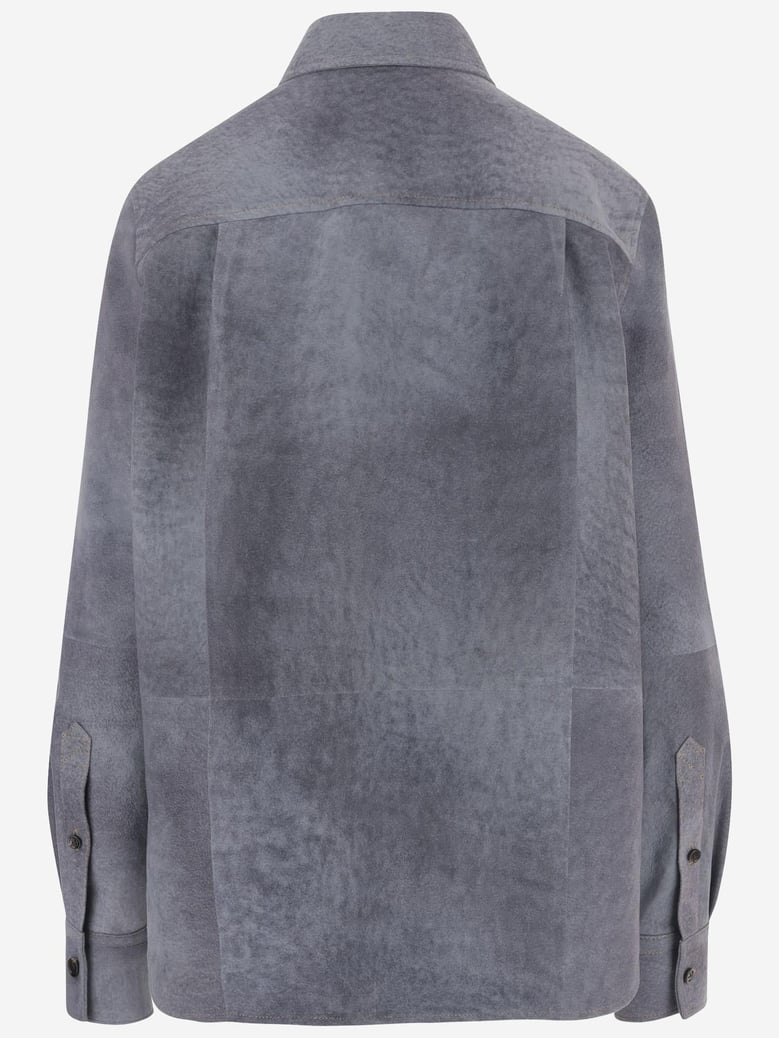 shirt in suede with graduated effect by Selfnex