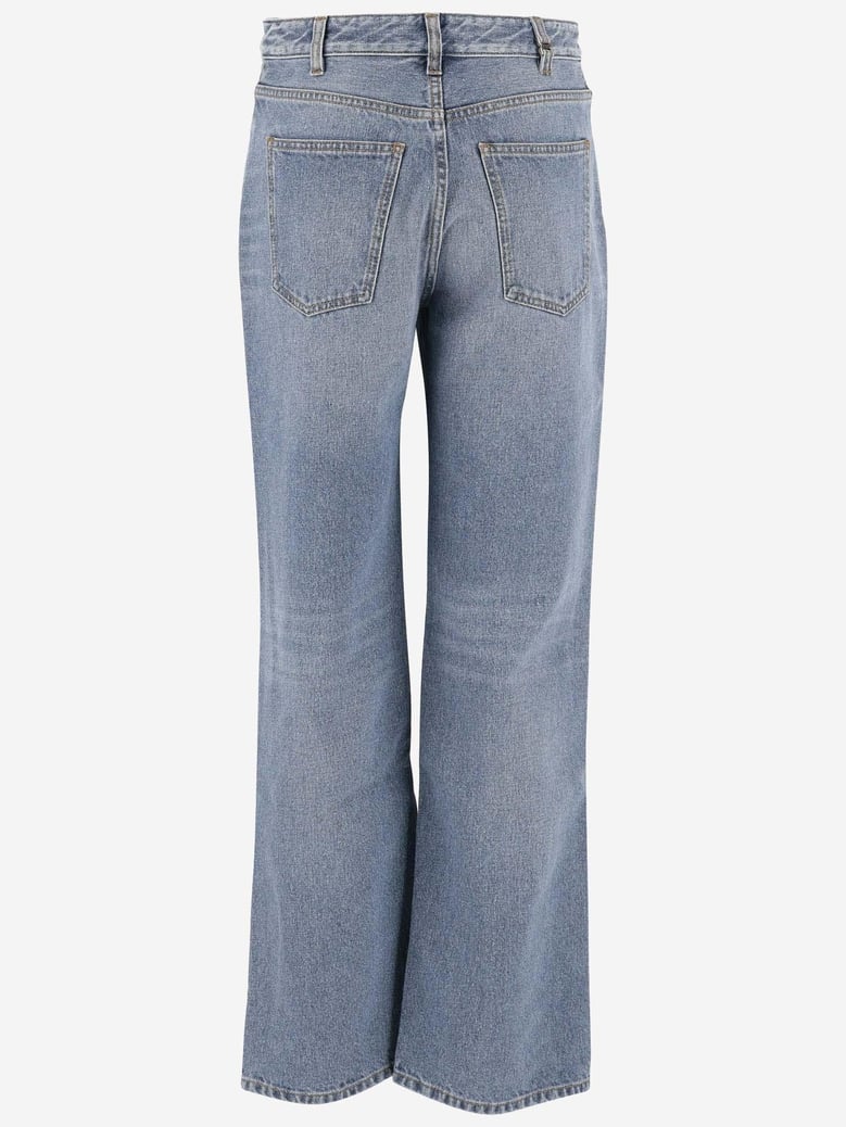 straight leg denim jeans by Selfnex