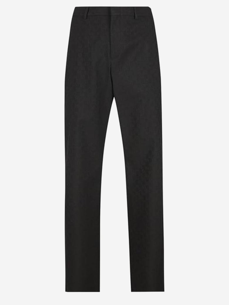 gg patterned wool blend trousers by Selfnex