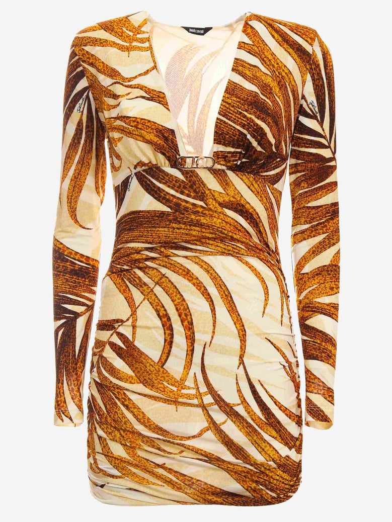 dress in printed stretch viscose by Selfnex