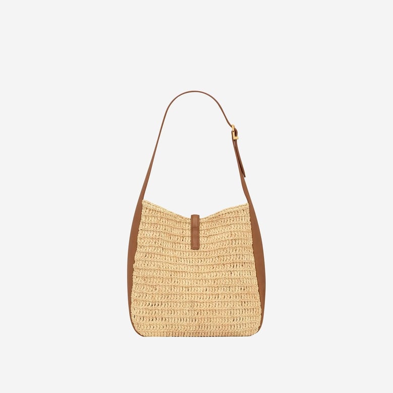 shoulder bag le 5 à 7 raffia and leather by Selfnex