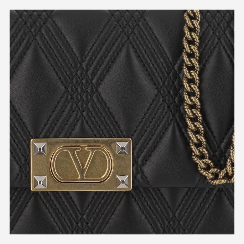 quilted nappa shoulder bag by Selfnex