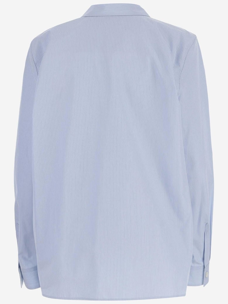 shirt striped cotton light blue by Selfnex