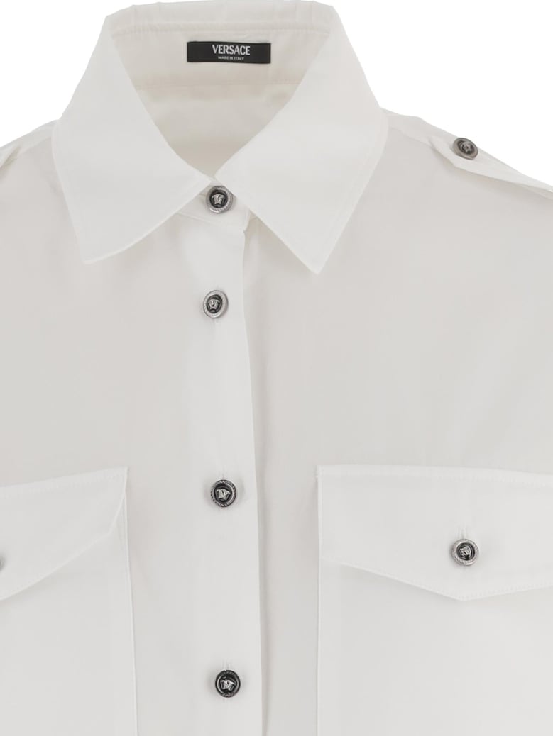 cotton shirt with contrasting buttons by Selfnex