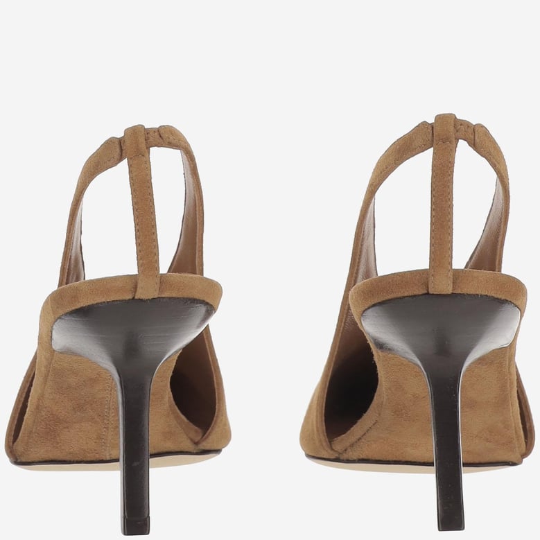 suede slingback with square toe by Selfnex