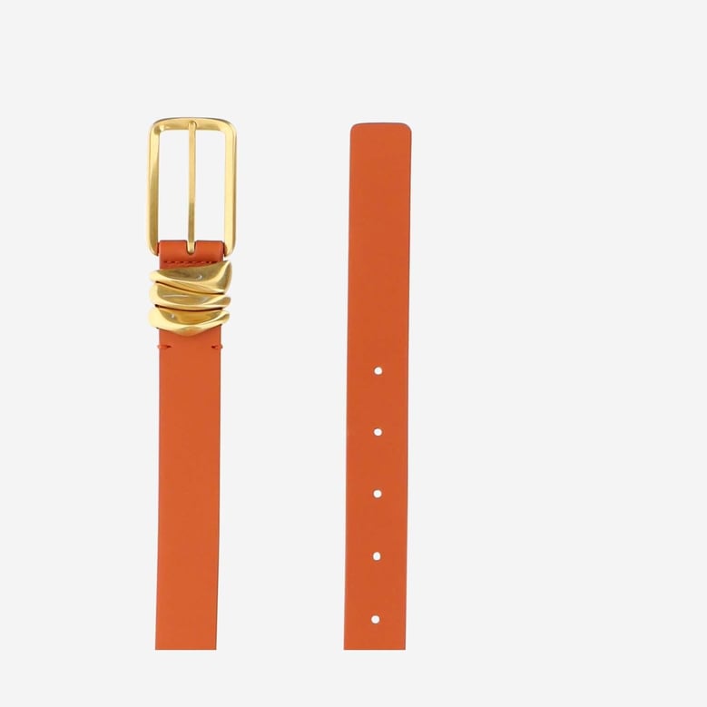belt metal loops orange by Selfnex