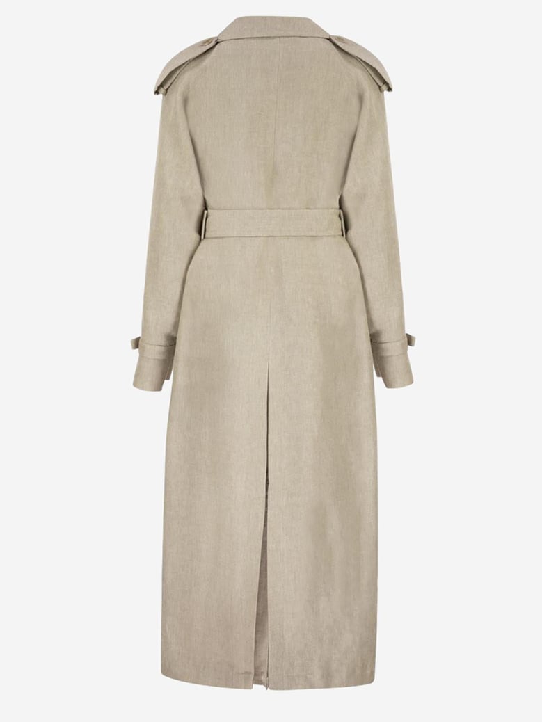 coat spedaggi beige linen by Selfnex
