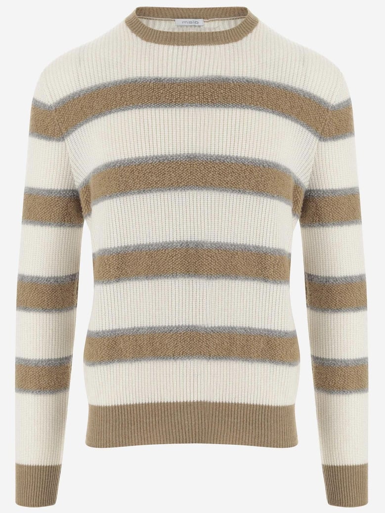 cashmere sweater with striped pattern by Selfnex