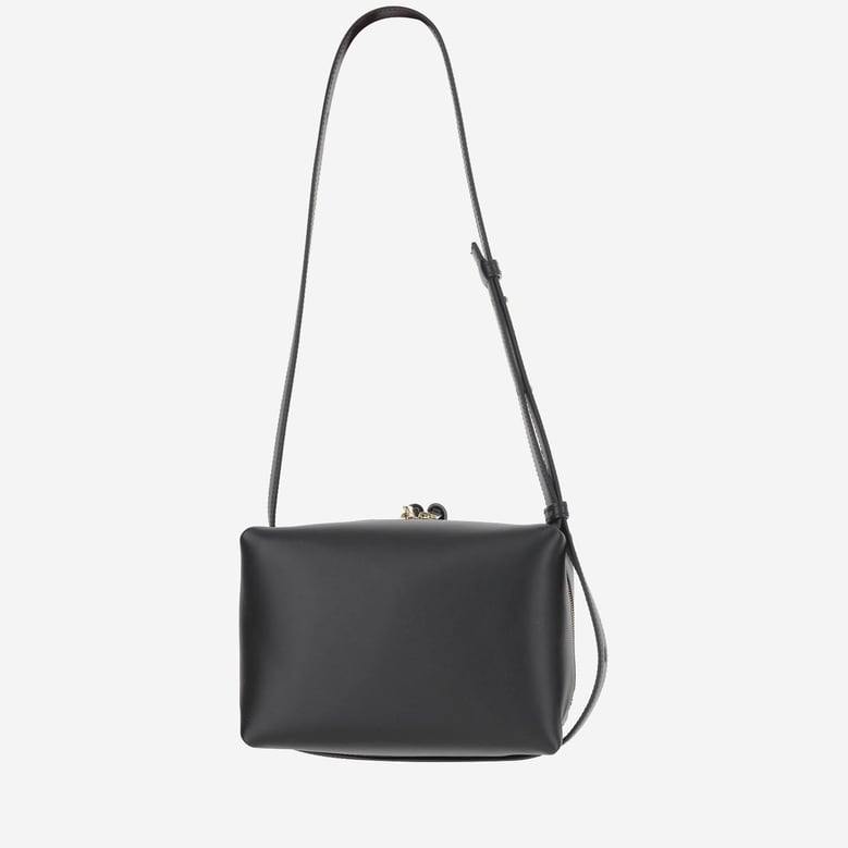 leather shoulder bag with logo by Selfnex
