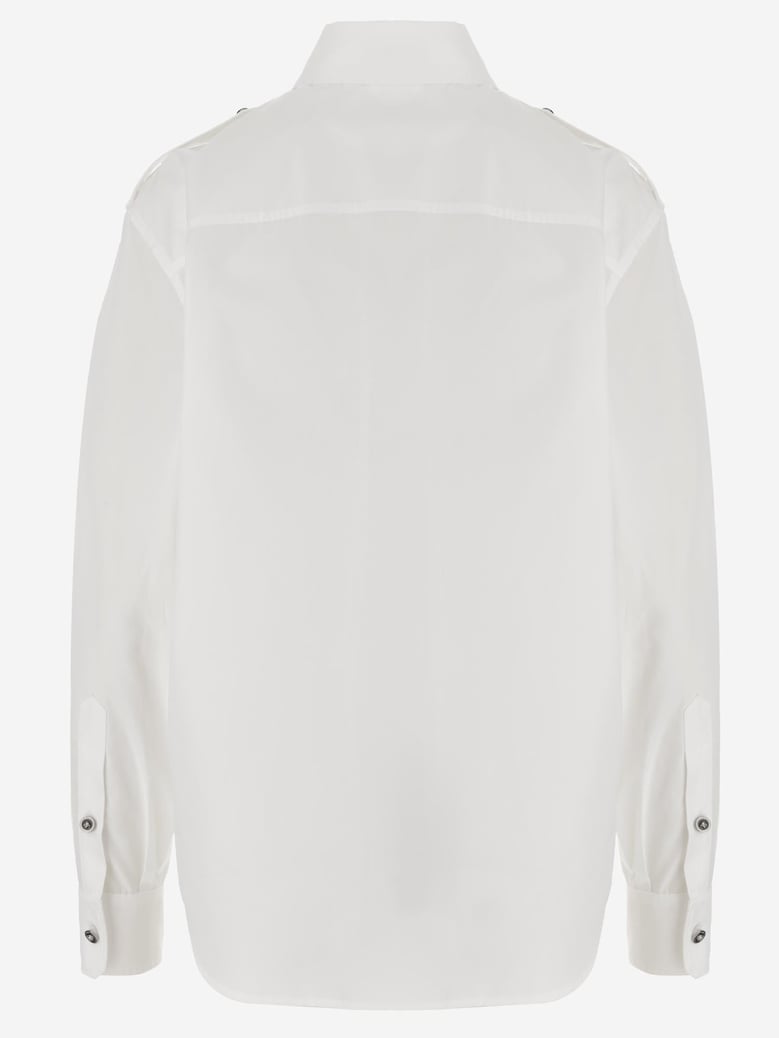 cotton shirt with contrasting buttons by Selfnex