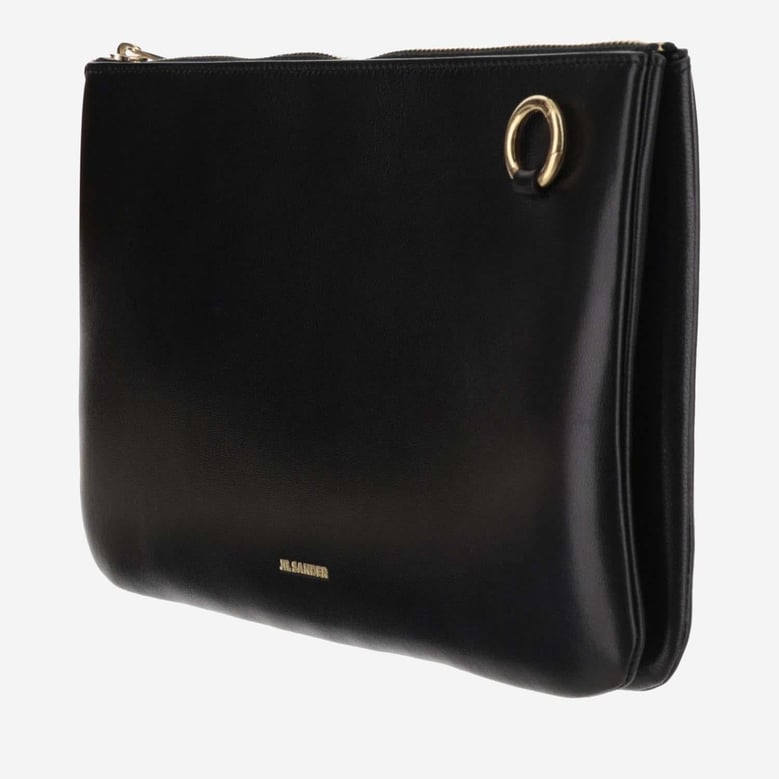 leather shoulder bag with logo by Selfnex