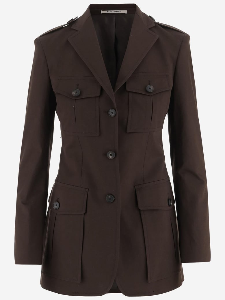 jacket stretch cotton brown by Selfnex
