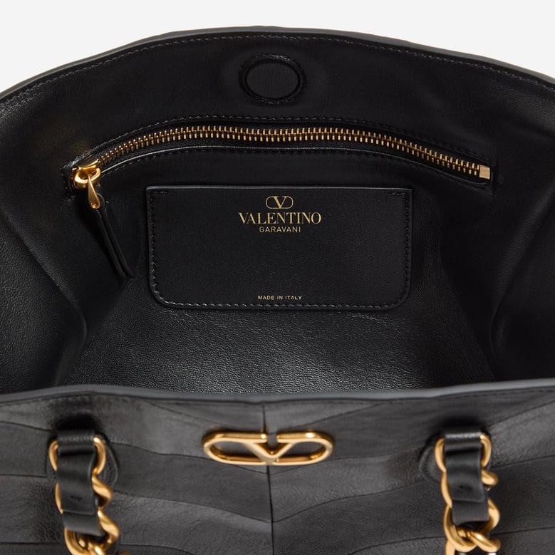 lasein leather bag with chevron pattern by Selfnex
