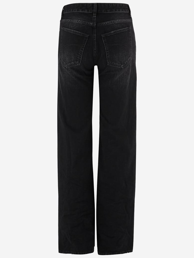 wide-leg cotton denim trousers by Selfnex