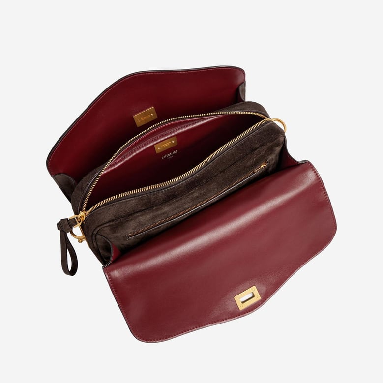shoulder bag suede dark brown by Selfnex