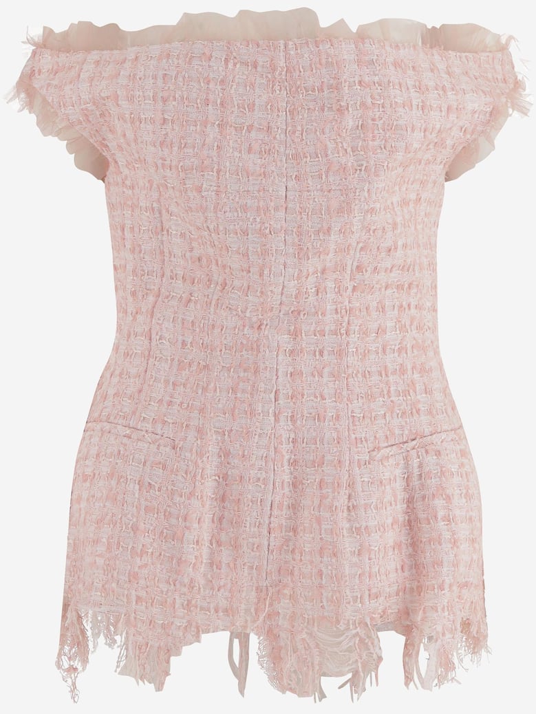 off-shoulder top pink by Selfnex