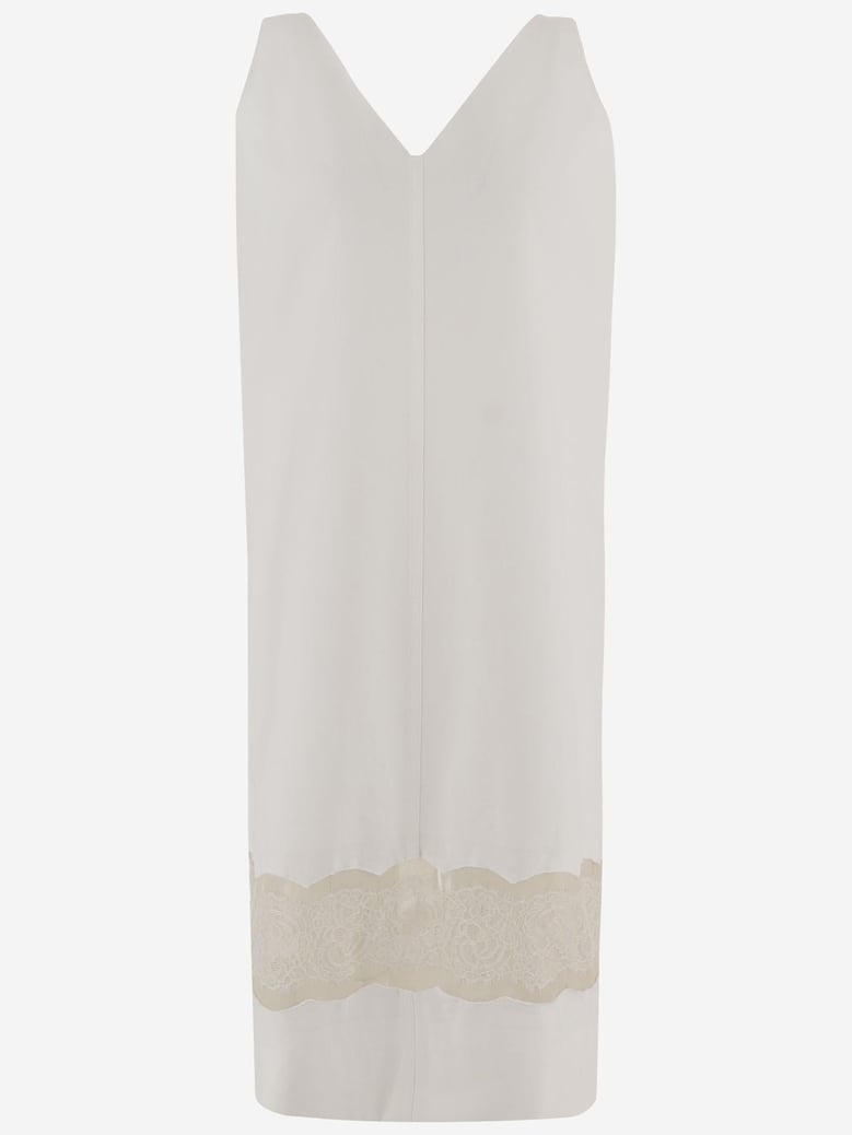 cotton dress with lace trim by Selfnex