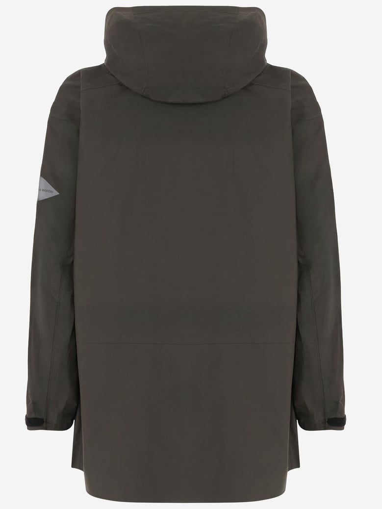 technical hooded jacket in khaki by Selfnex