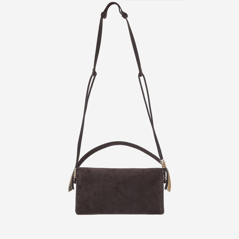 suede top-handle shoulder bag by Selfnex
