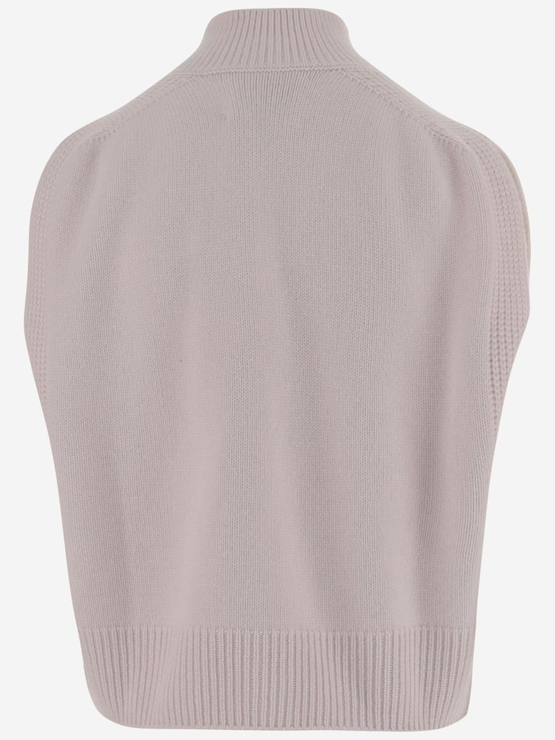 cashmere sleeveless sweater by Selfnex