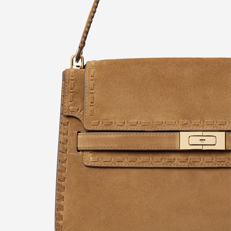 large suede bag with top handle by Selfnex