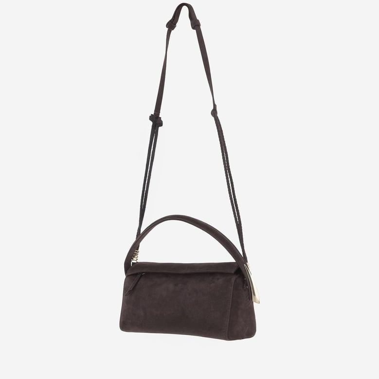 suede top-handle shoulder bag by Selfnex