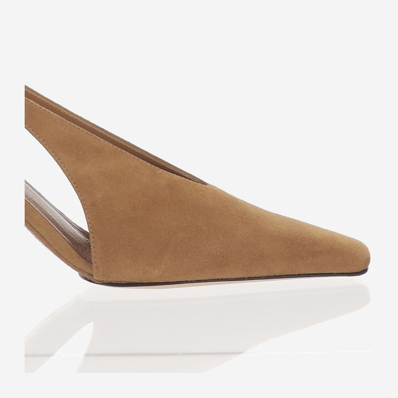 suede slingback with square toe by Selfnex