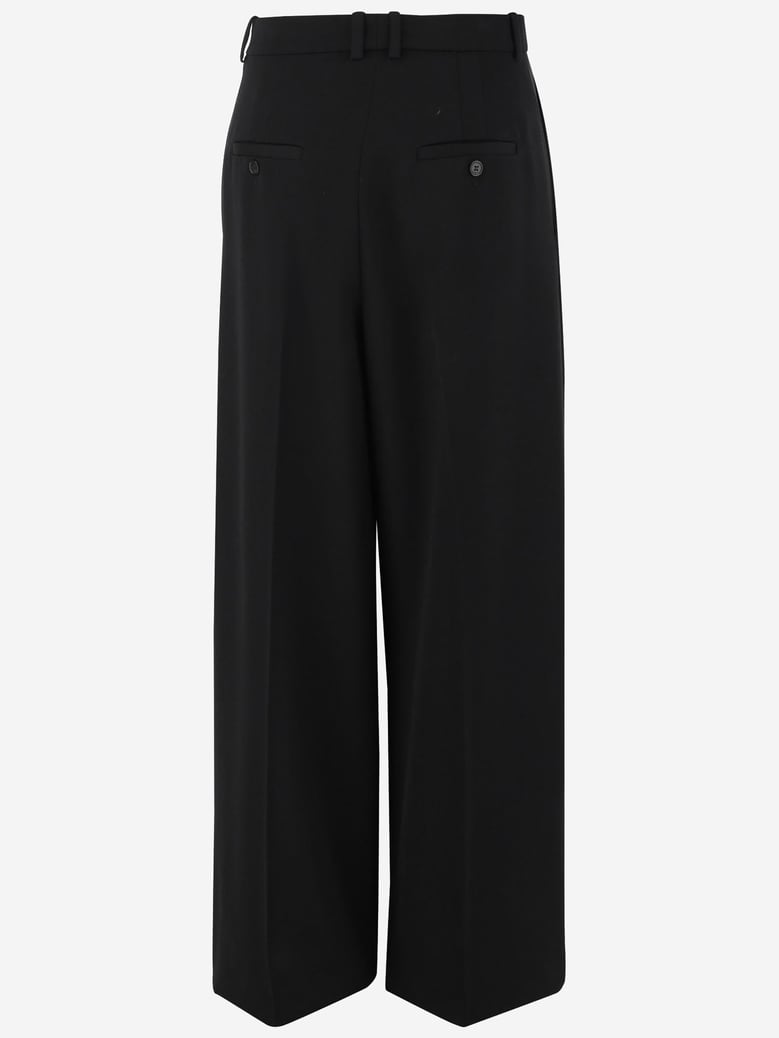 trousers high-waisted wide leg wool by Selfnex
