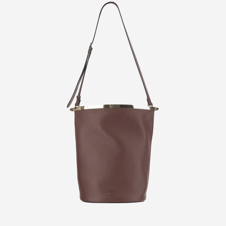 small leather bucket bag by Selfnex