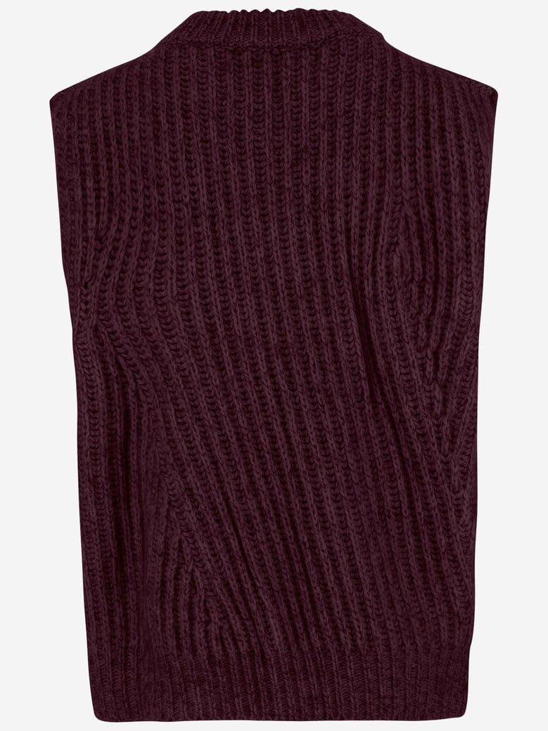 sleeveless ribbed wool blend jumper by Selfnex