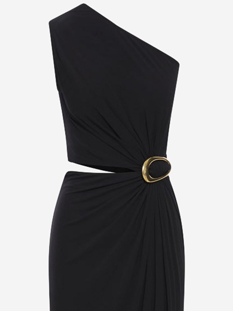 crepe-effect viscose jersey dress by Selfnex