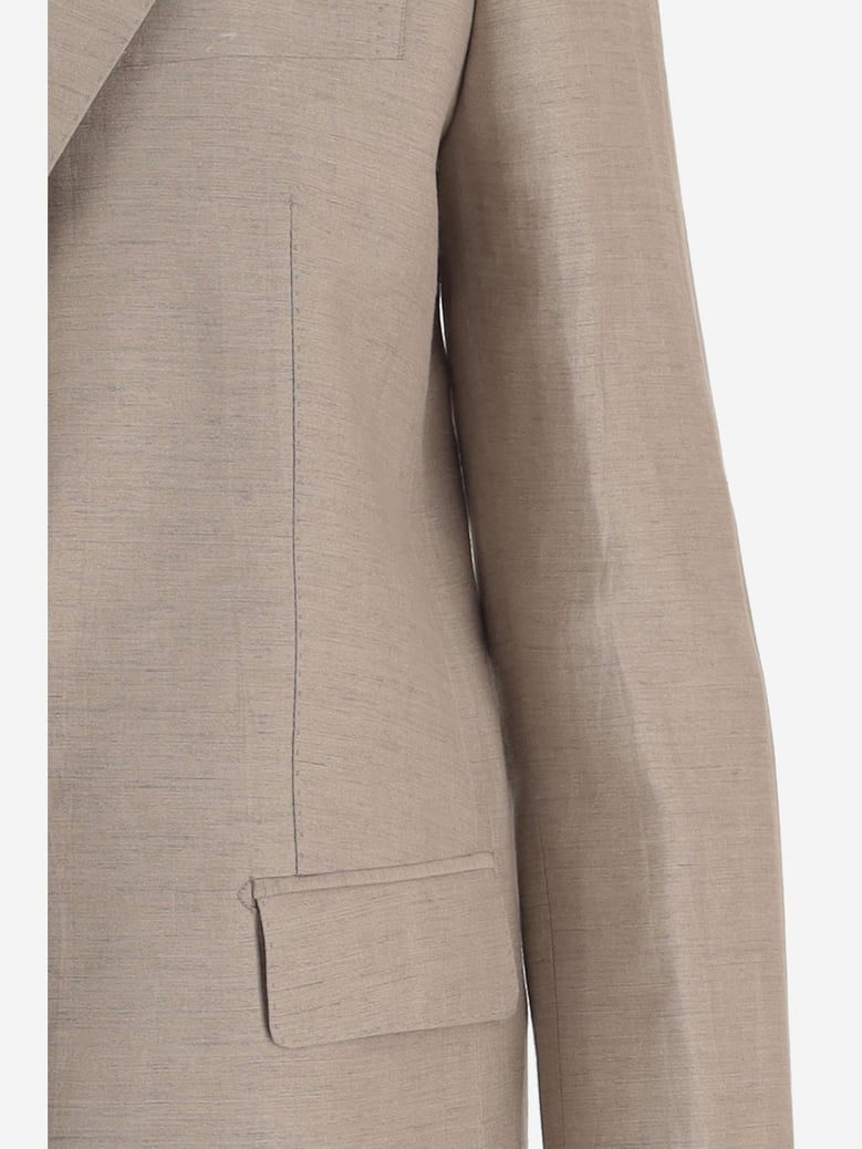 linen and cotton blend jacket by Selfnex