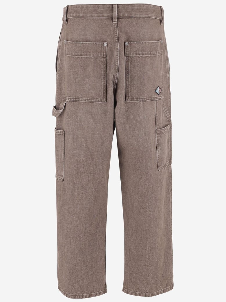 cotton denim jeans with belt loops by Selfnex