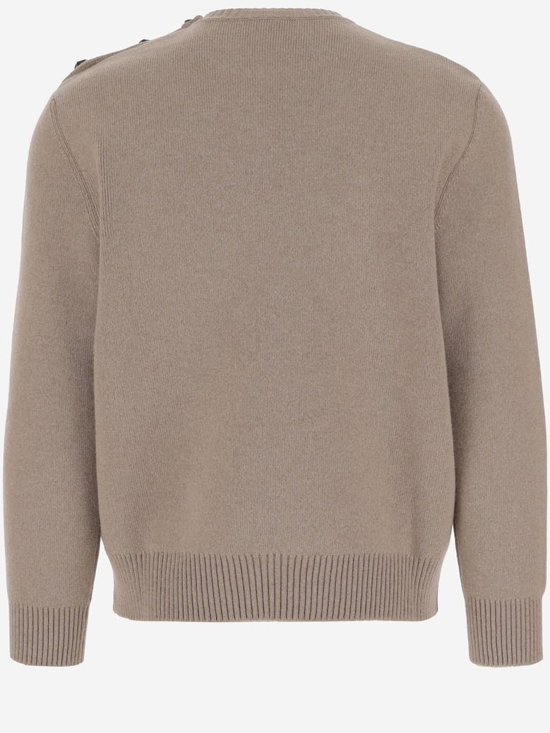 wool sweater with zip and pocket by Selfnex